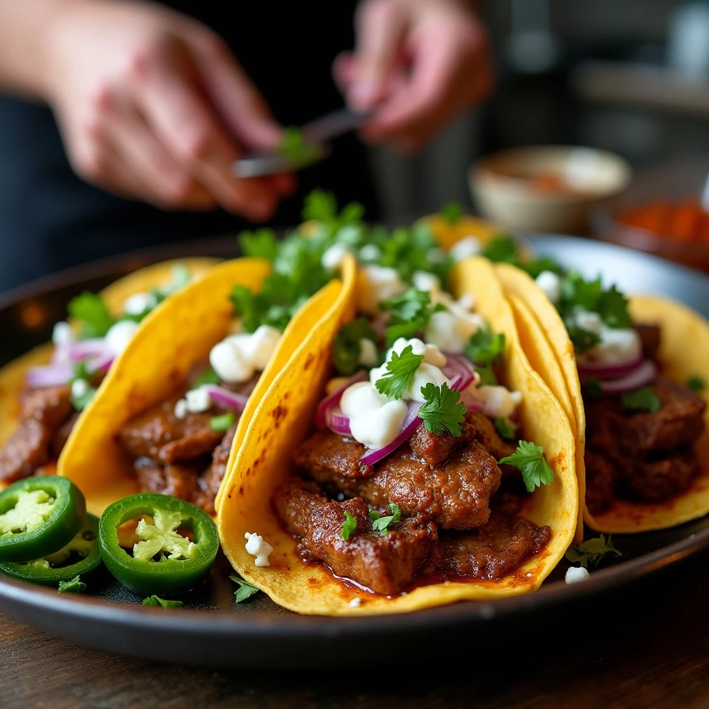 Spicy Beef Tacos with Quick Marinade